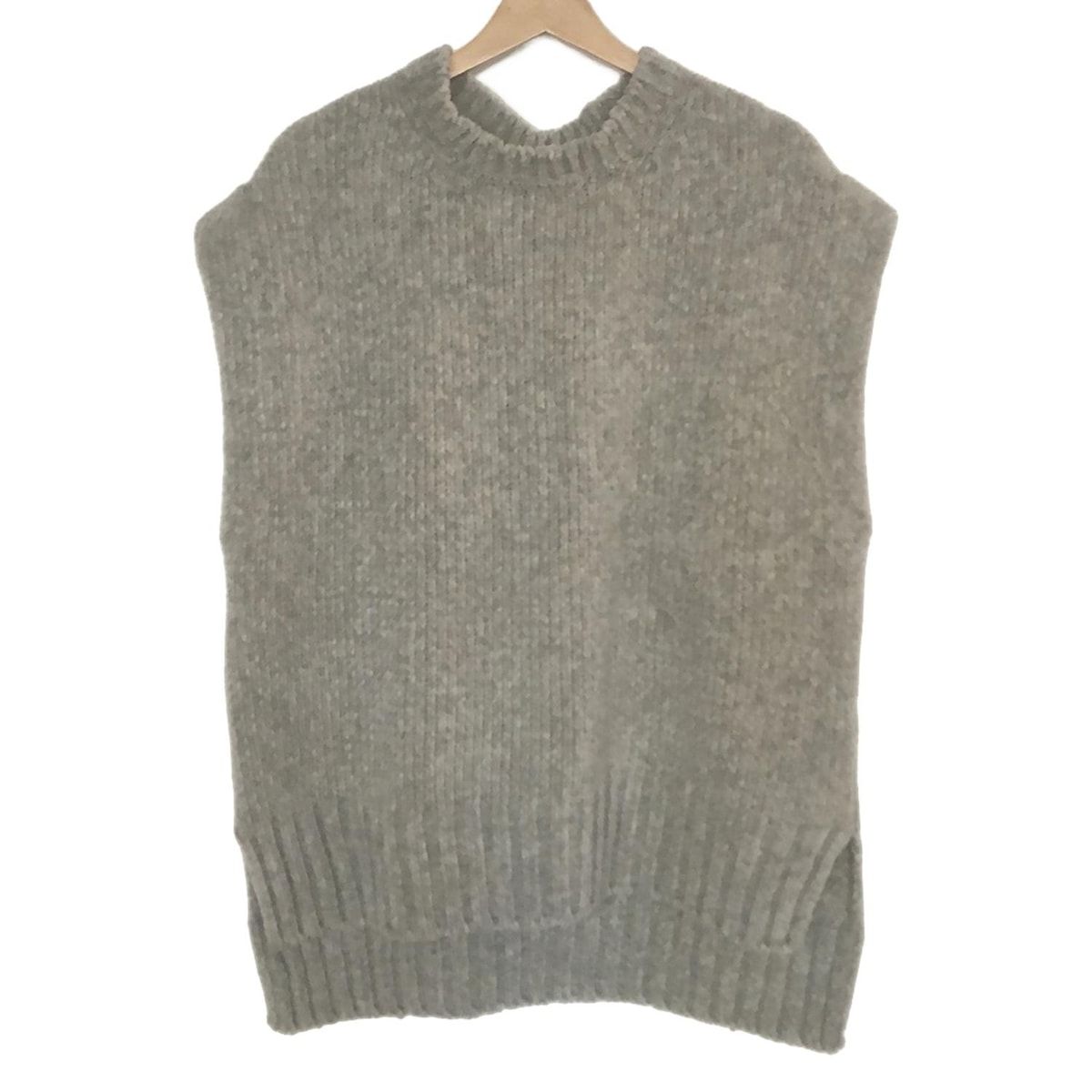 ATON エイトン ノースリーブセーター サイズ02 M レディース - ライトグレー クルーネック