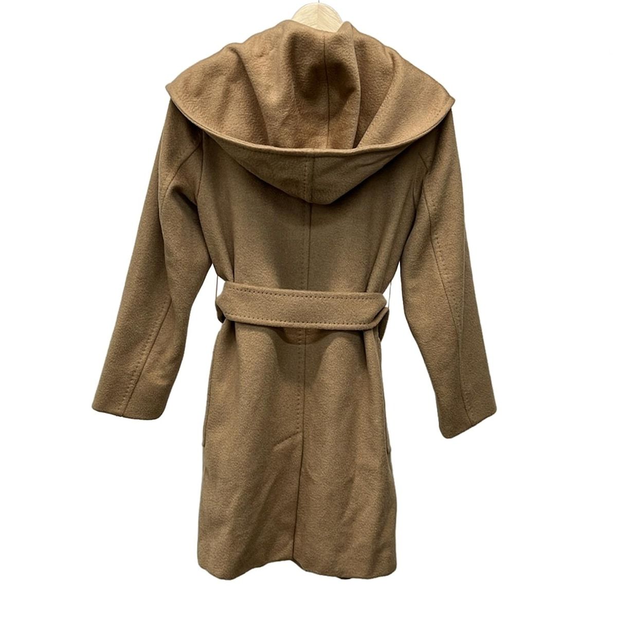 Max Mara マックスマーラ コート サイズ38 S レディース リアルト フーデッドガウンコート ブラウン 長袖 キャメル ベルト 秋 冬