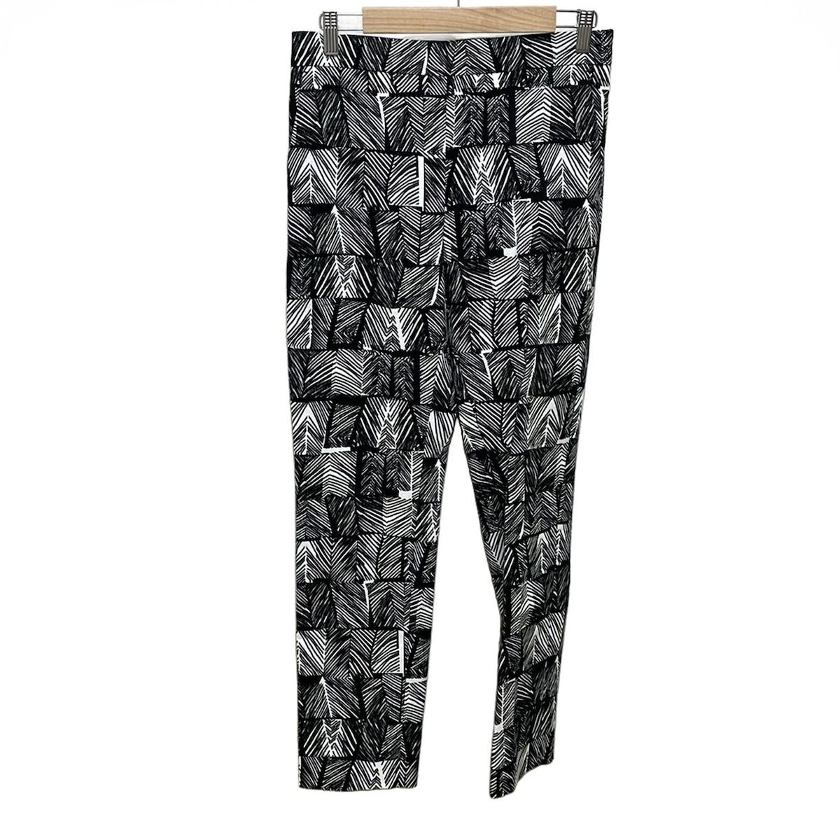 Max Mara マックスマーラ パンツ サイズ42 M レディース 黒 白 フルレングス