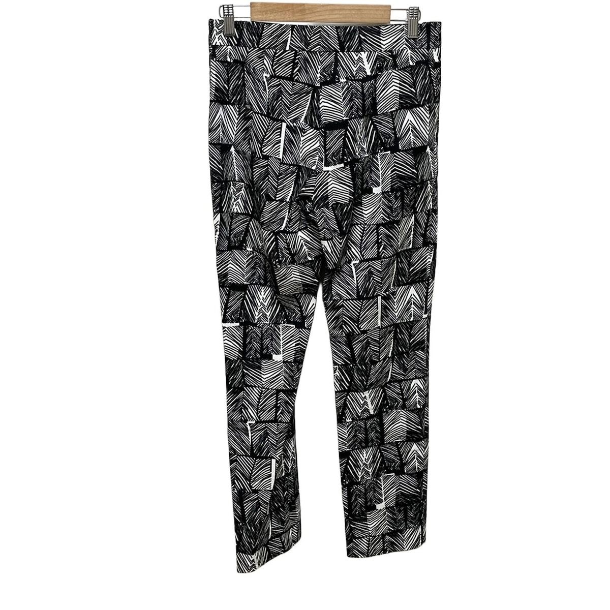 Max Mara マックスマーラ パンツ サイズ42 M レディース 黒 白 フルレングス