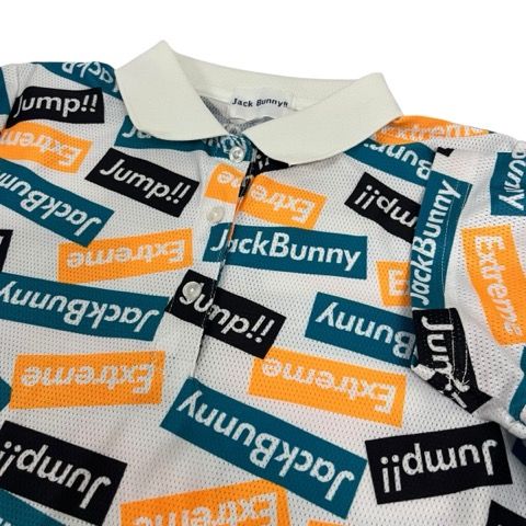 ジャックバニー Jack Bunny ポロシャツ 半袖 総柄 263-2160536 0 白