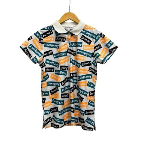 ジャックバニー Jack Bunny ポロシャツ 半袖 総柄 263-2160536 0 白