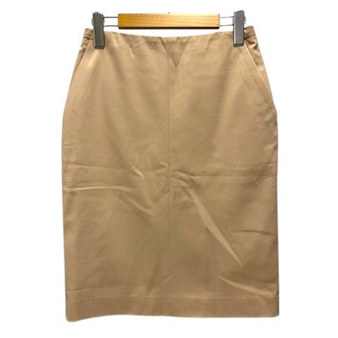 アクリス AKRIS スカート タイト ストレッチ 無地 ひざ丈 34 ベージュ