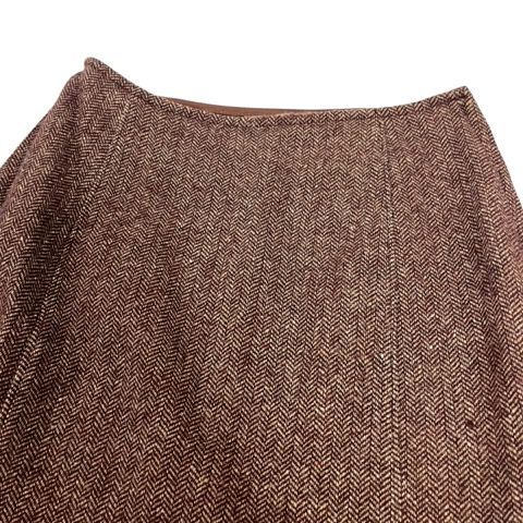 レストローズ L'EST ROSE フレアスカート ロング丈 無地 レース ウール