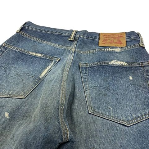 【中古】ステュディオダルチザン STUDIO D'ARTISAN デニム ジーンズ 無地 赤耳 ダメージ加工 コットン 0056 32 青 ブルー メンズ ステュディオダルチザン STUDIO D'ARTISAN デニム ジーンズ 無地