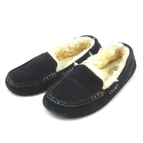 アグ UGG アンスレー Ansley モカシン ボア 23.0㎝ ブラック 黒系 GG S