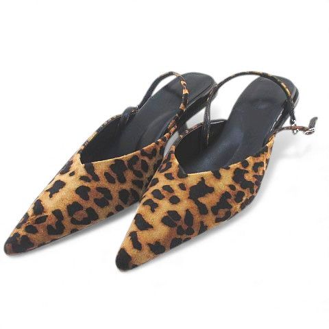 MAISON SPECIAL メゾン バックストラップ ヒョウ柄 36 ブラウン 茶系 ベロア