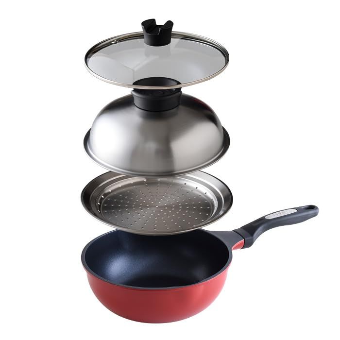 ベルフィーナ マルチグルメパン Bellfina IH対応 鍋 フライパン 軽量 特殊コーティング レシピ付き 1台7役