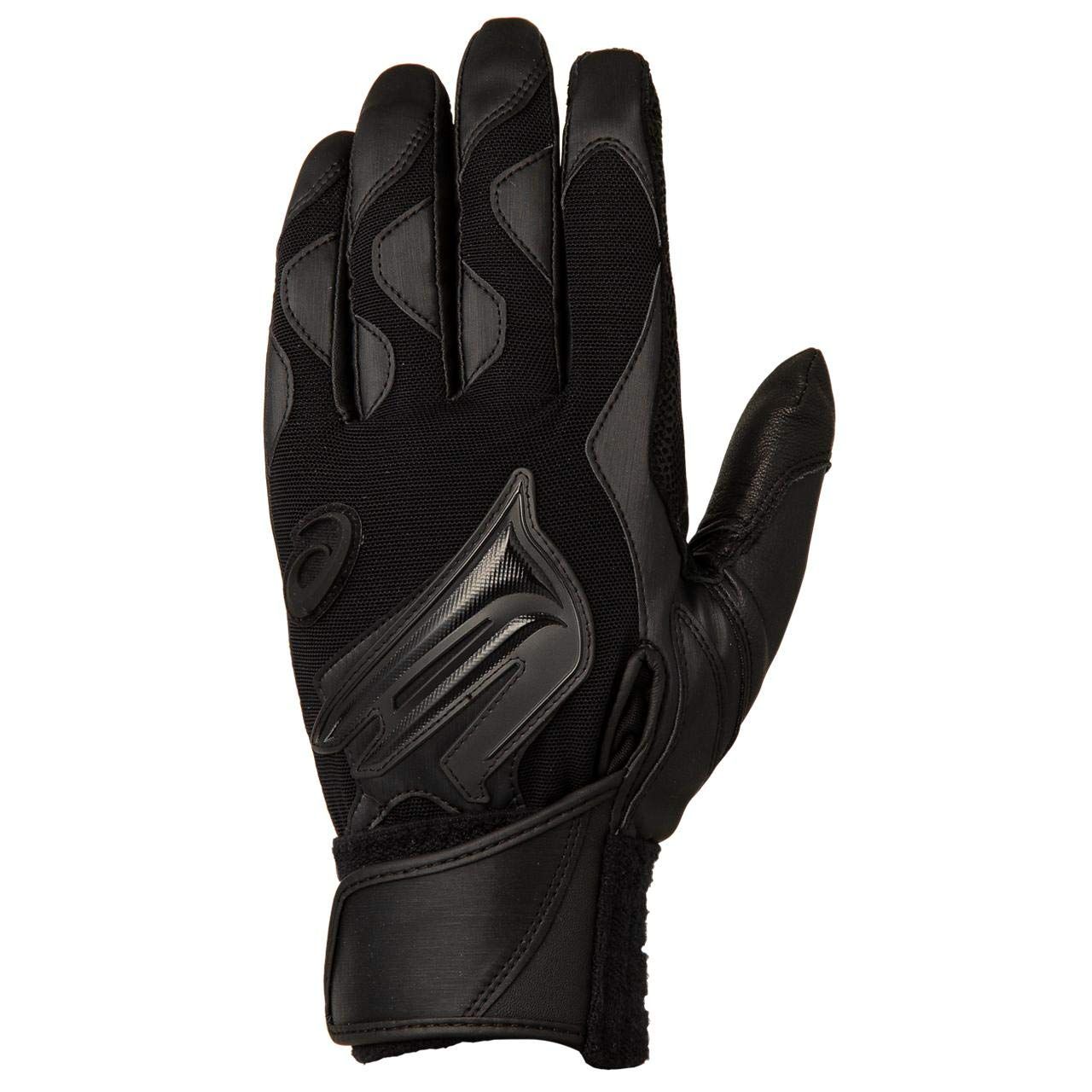 asics アシックス 野球 バッティンググローブ 手袋 高校野球対応|カラー 大谷選手型 ブラック|ブラック 24