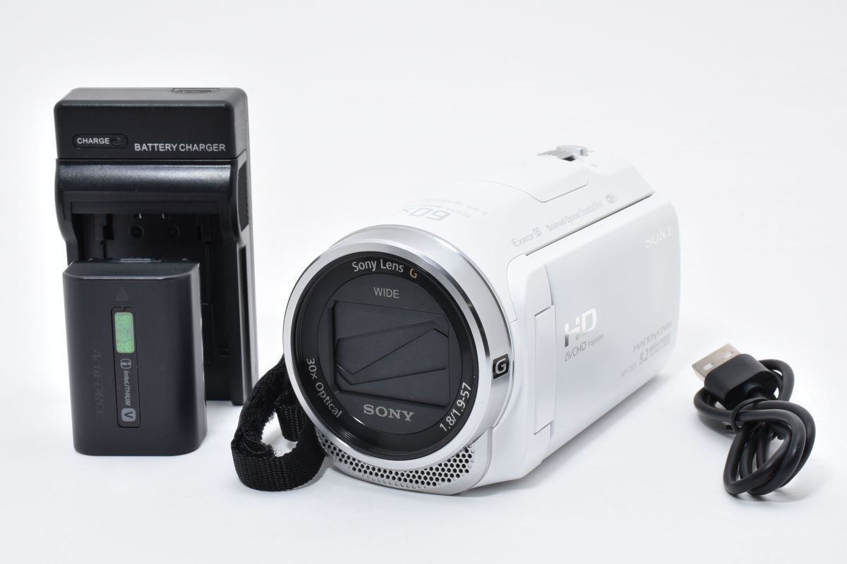 SONY HDR-CX675 ホワイト ビデオカメラ Amazon.co.jp: SONY ビデオカメラHDR-CX675 32GB 光学30倍 ホワイト