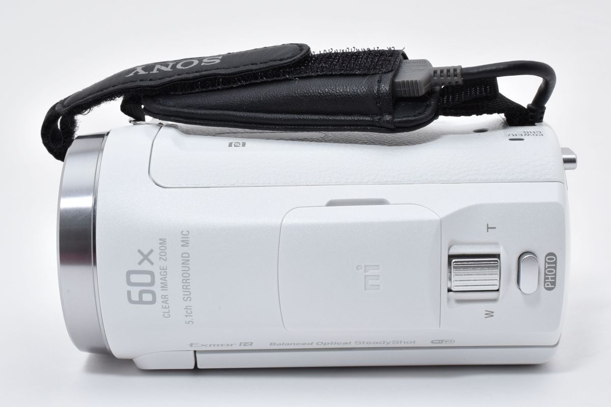 美品 SONY HDR-CX675 ホワイト ハンディカム フルHD ビデオカメラ