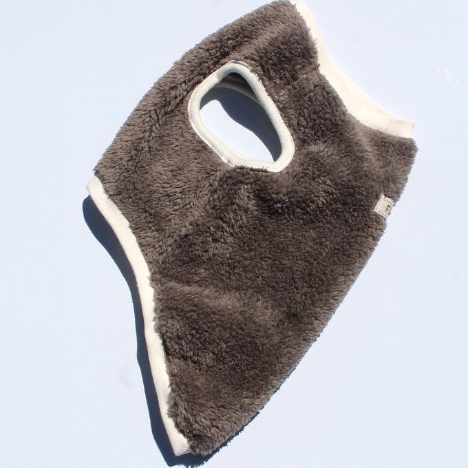 完成品 犬服 タンクトップ モコモコ モカ ハンドメイド 冬服 ペット服