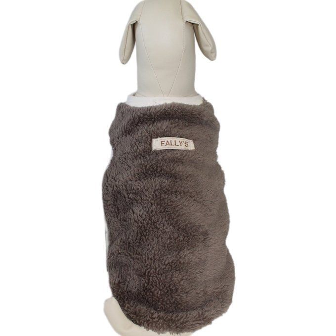 完成品 犬服 タンクトップ モコモコ モカ ハンドメイド 冬服 ペット服