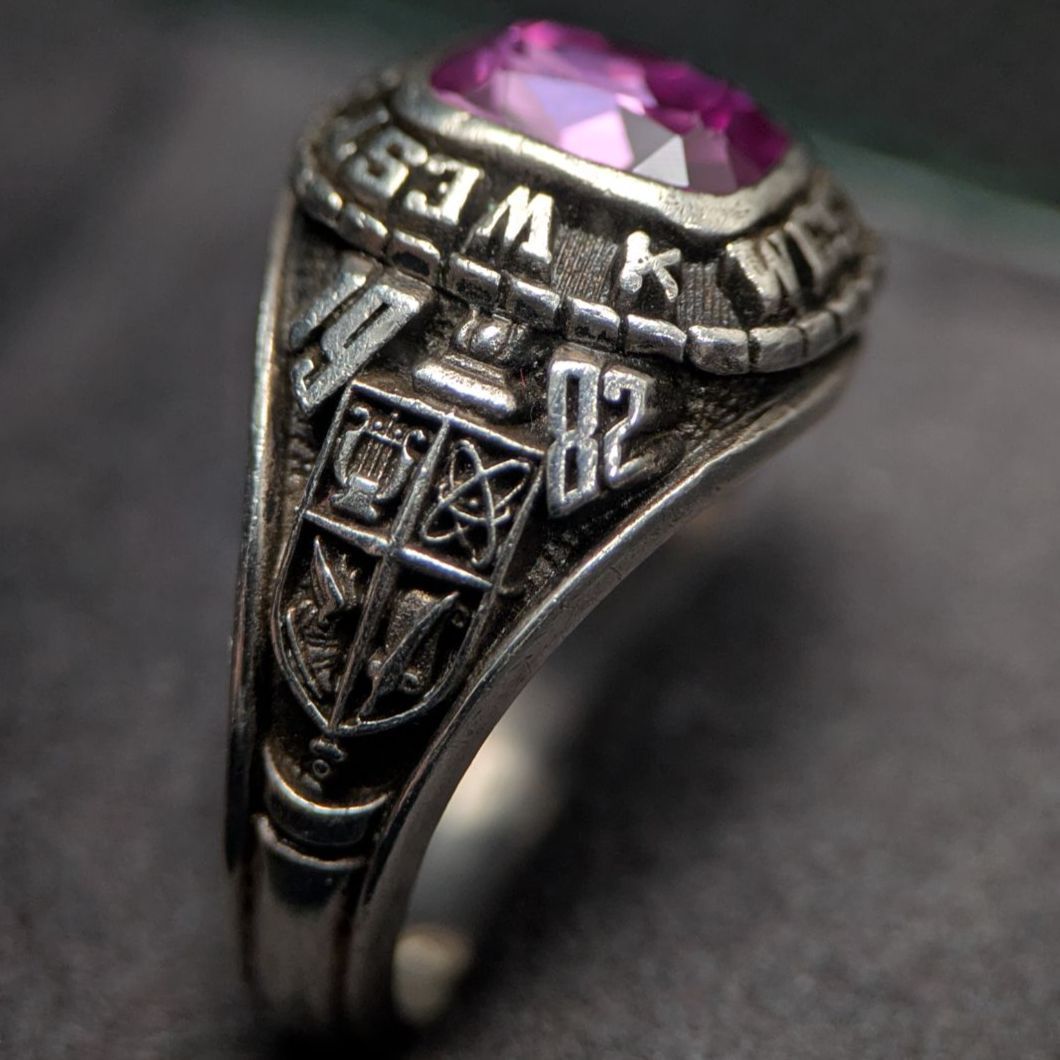 シルバー925 パープルストーン