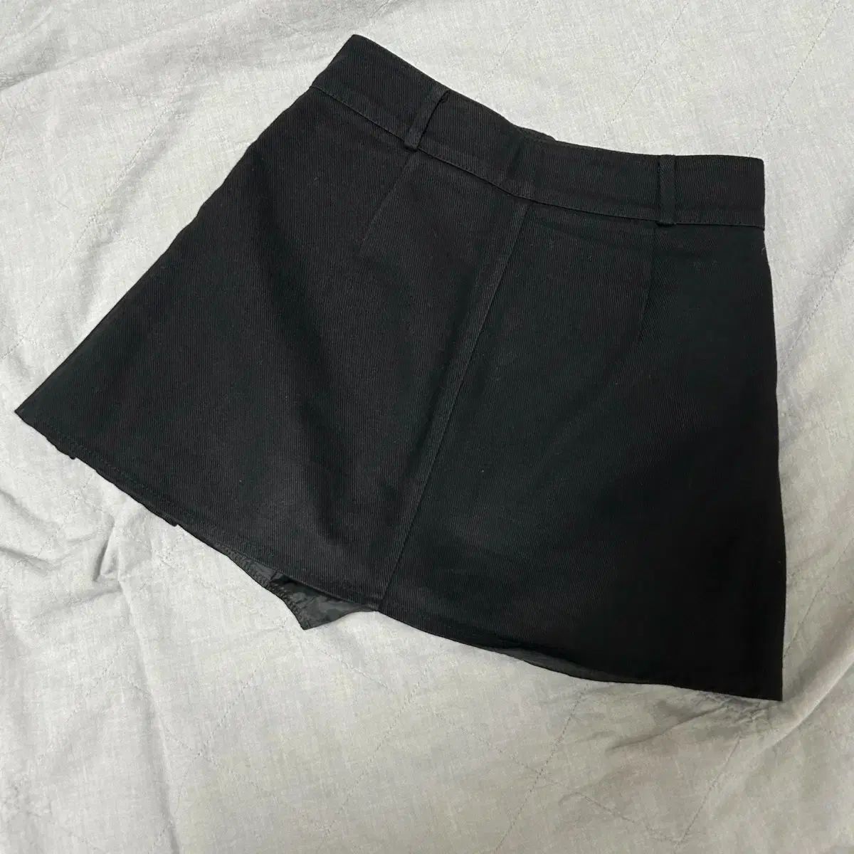 エニワンモア シティ ダブルボタン ポケット プリーツ スカート