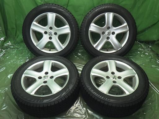 スタッドレス 21年製 バリ山 プジョー 307 16インチ ブリヂストン ブリザック