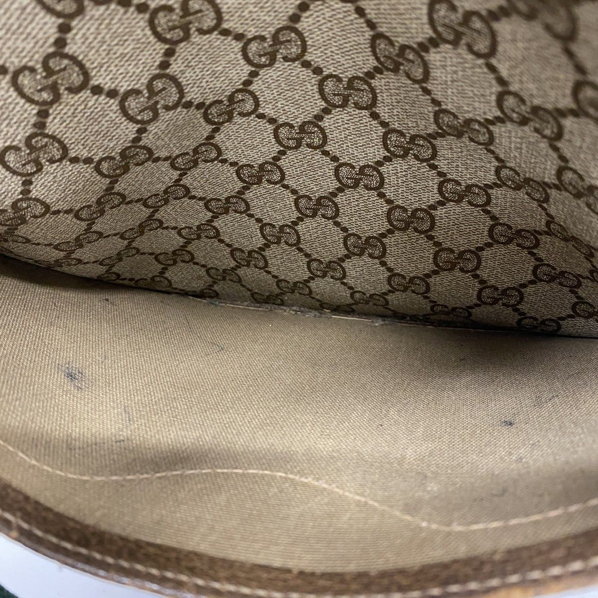 【5pb2081】グッチ トートバッグ GGキャンバス/シェリーライン 39 02 003 PVC ブラウン ゴールド金具【中古】レディース 5pb2081】グッチ トートバッグ GGキャンバス/シェリーライン 39 02 003