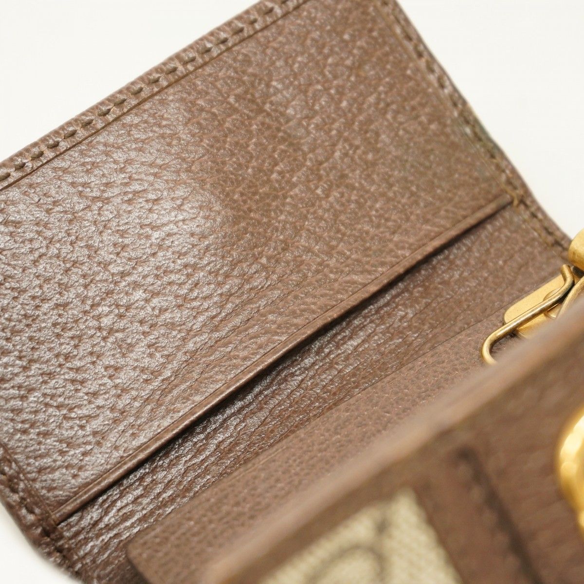 5pb2091】グッチ キーケース オフィディア 603732 PVC ブラウン【中古