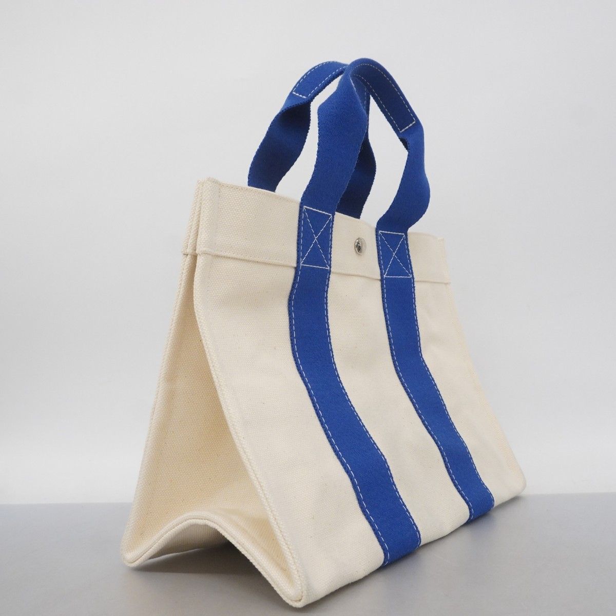 5pb2106】エルメス トートバッグ ボラボラ キャンバス ブルー