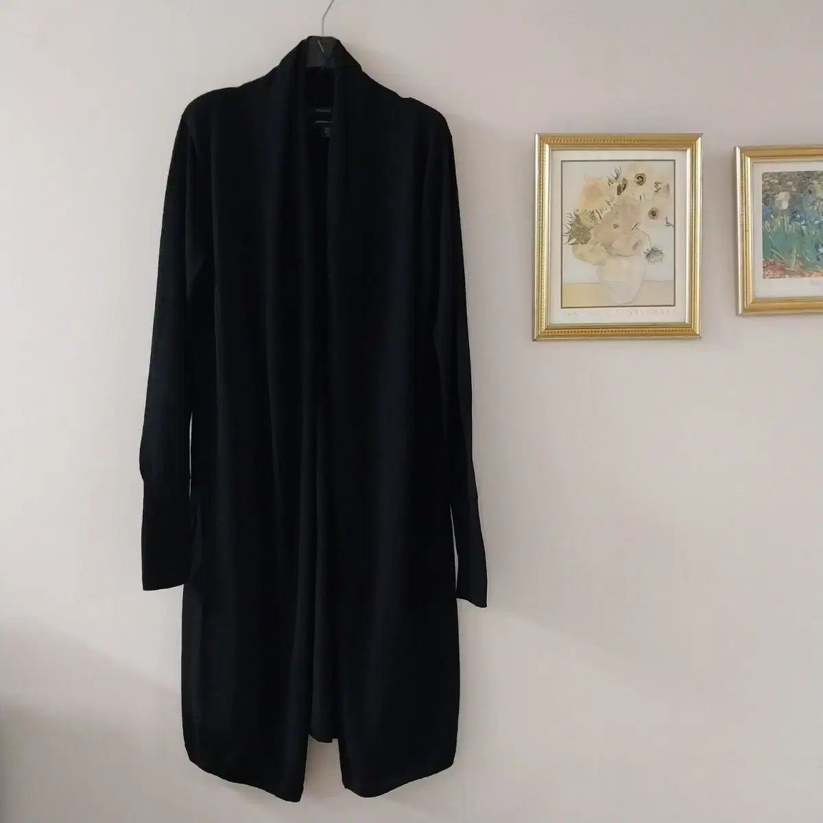 アメリカ TAHARI タハリ ブラック ロング カーディガン