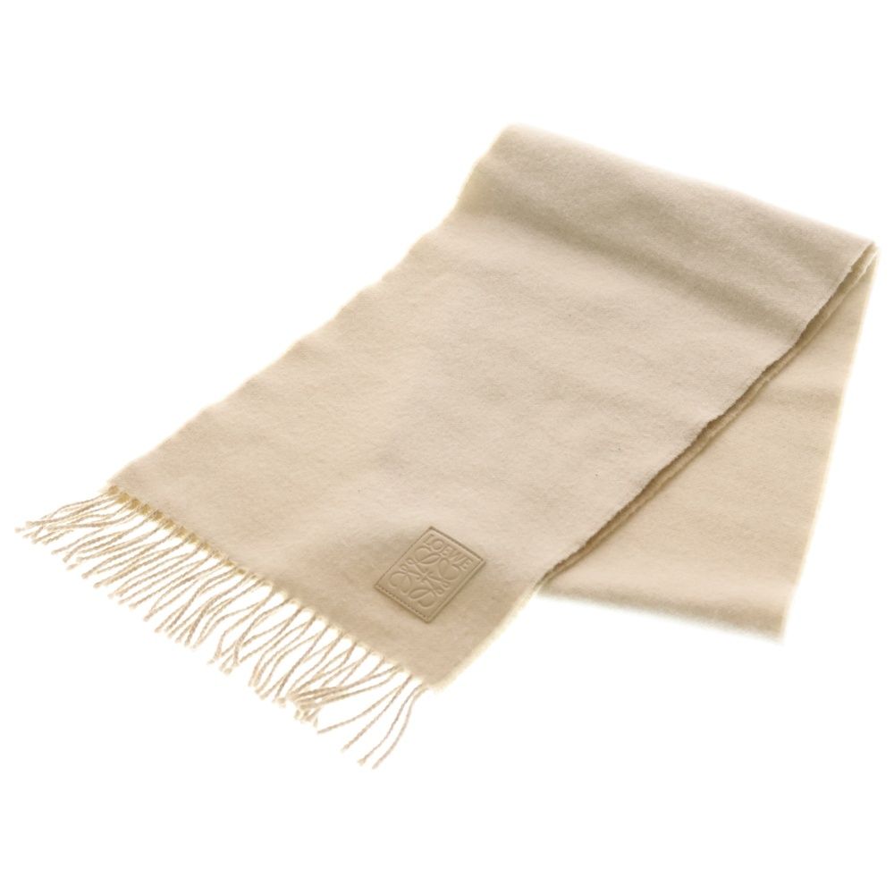 LOEWE (ロエベ) アナグラムロゴ ウールカシミヤフリンジマフラー