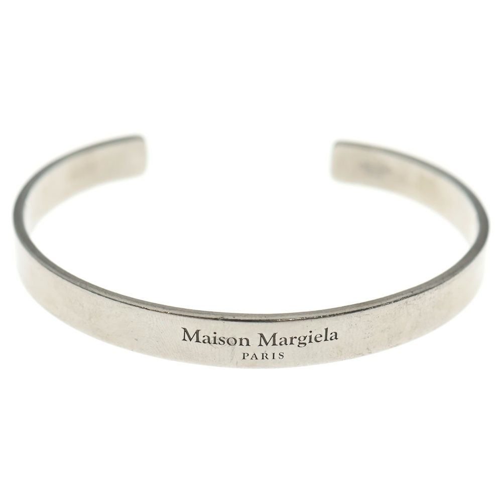 Maison Margiela 11 メゾンマルジェラ11 SILVER ロゴ刻印 バングル ブレスレット シルバー
