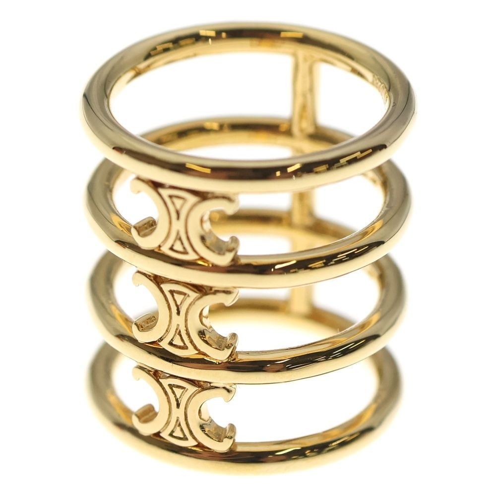 ◇セリーヌ◇GP/ゴールド/トリオンフ/リング/指輪/ブランド CELINE (セリーヌ) トリオンフ ケージリング 指輪 ゴールド GP - メルカリ