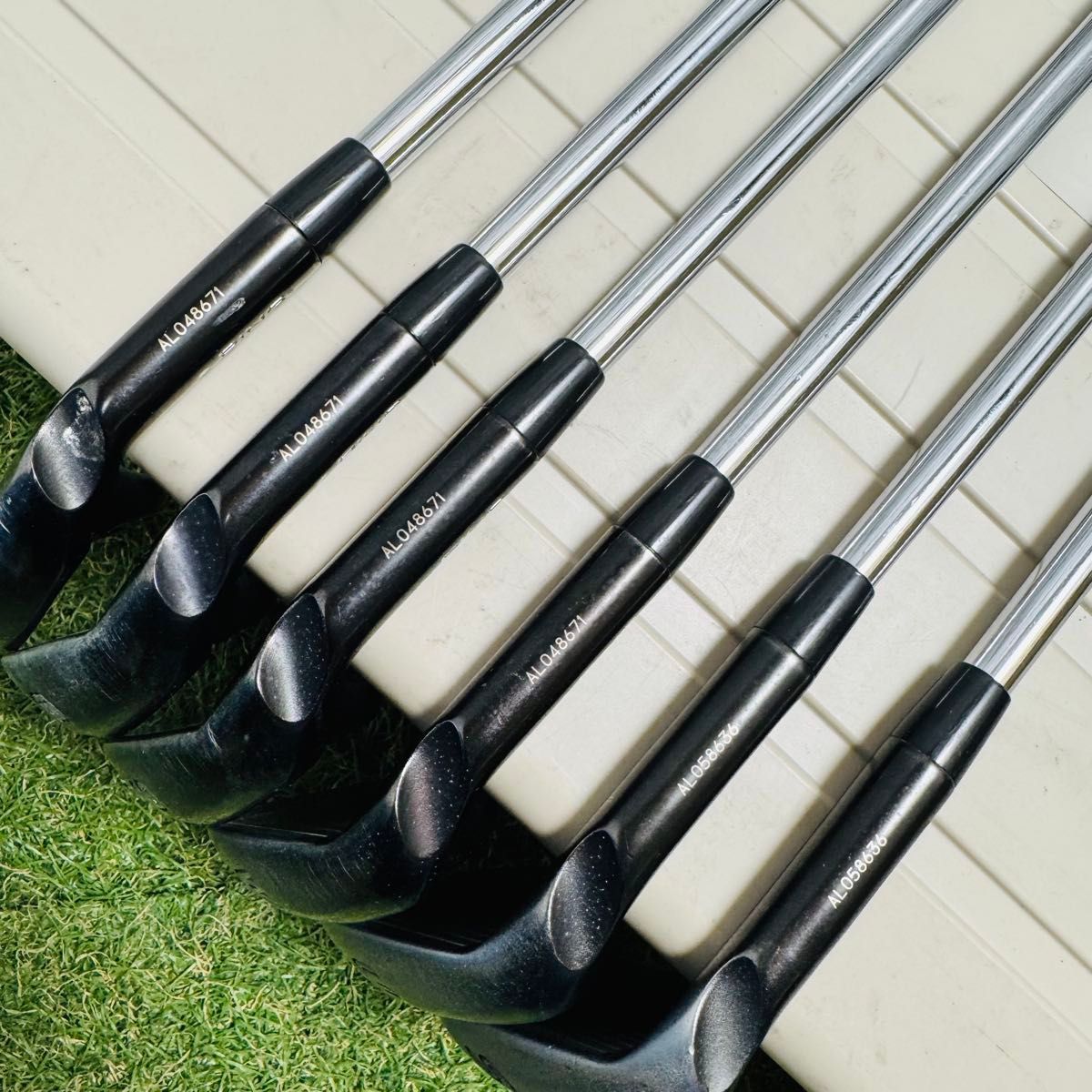 良品】ピン G710 黒ドット メンズアイアンセット 5本 スチール S