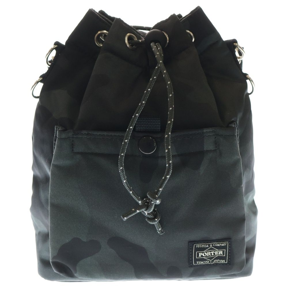 PORTER (ポーター) BALLOONSAC WOODLAND CAMO ver. バルーンサック カモ 2WAY ハンドバッグ ショルダーバッグ ブラック