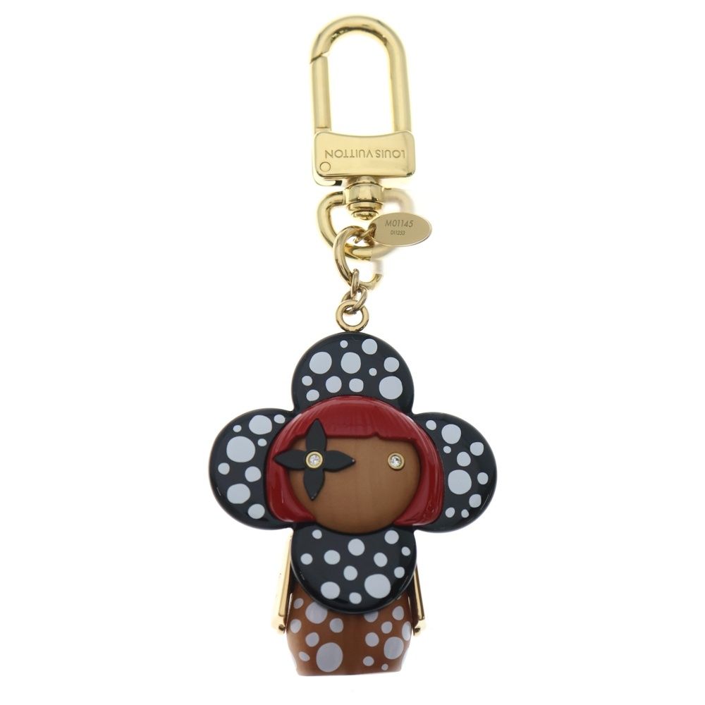 LOUIS VUITTON ルイヴィトン YK 草間彌生 ポルトクレ ヴィヴィエンヌキーホルダー M 01145 ゴールド