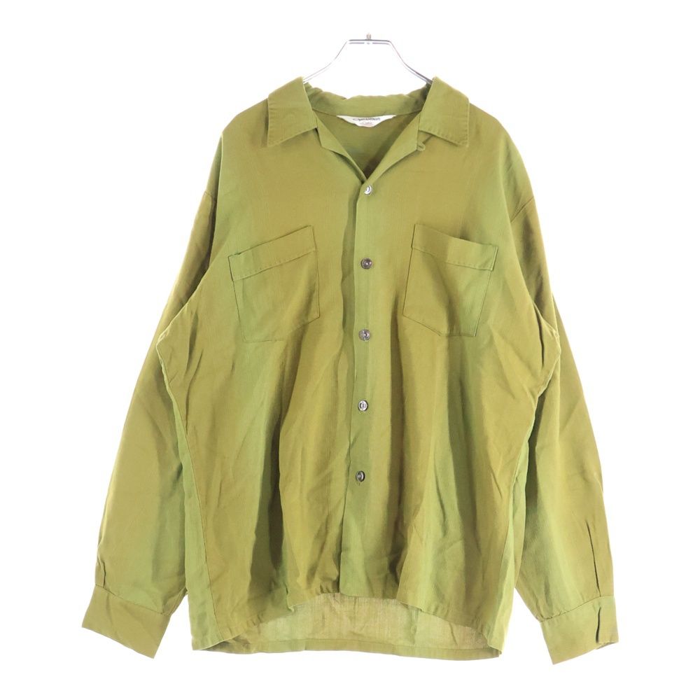 VINTAGE ヴィンテージ 50 S SPORTSMAN OMBRE L|S CHECK SHIRT スポーツマン オンブレ レーヨンギャバジン チェック 長袖シャツ カーキ|ブラウン