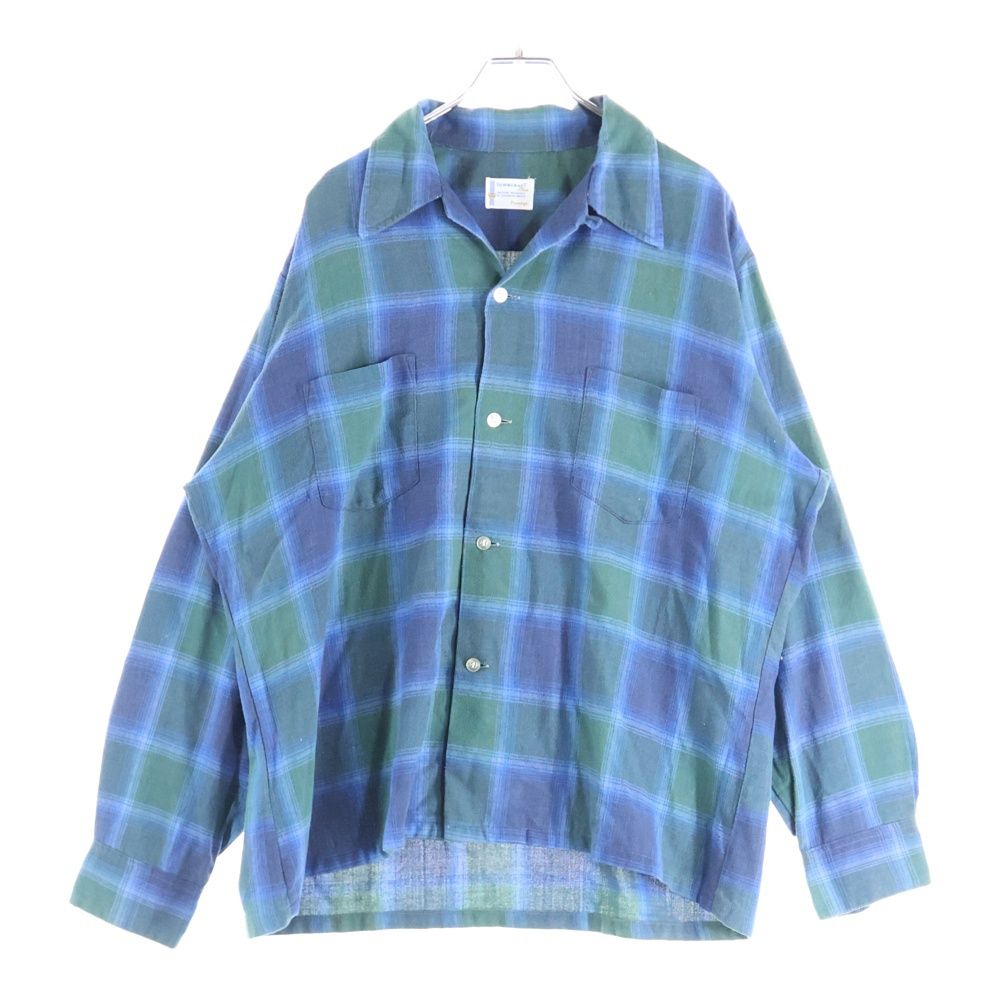 PENNEYS ぺニーズタウンクラフト 60 S VINTAGE OMBRE L|S CHECK SHIRT ヴィンテージ オンブレ チェック 長袖シャツ ブルー|グリーン