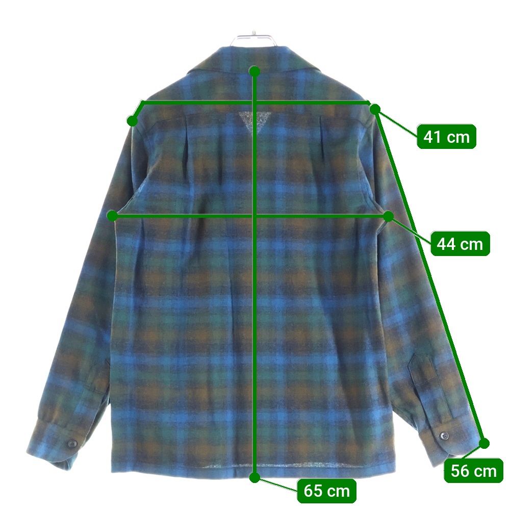 ペンドルトン 50 s ウールチェック ボードシャツ 長袖 ブラウン ブルー 多色展開 七分 長袖カットソー 