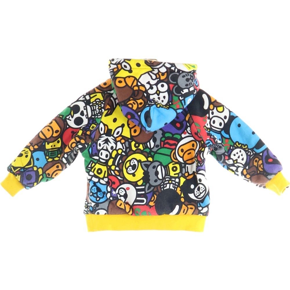 A BATHING APE イエロートレーナー A BATHING APE (アベイシングエイプ) リバーシブル 総柄 プルオーバー