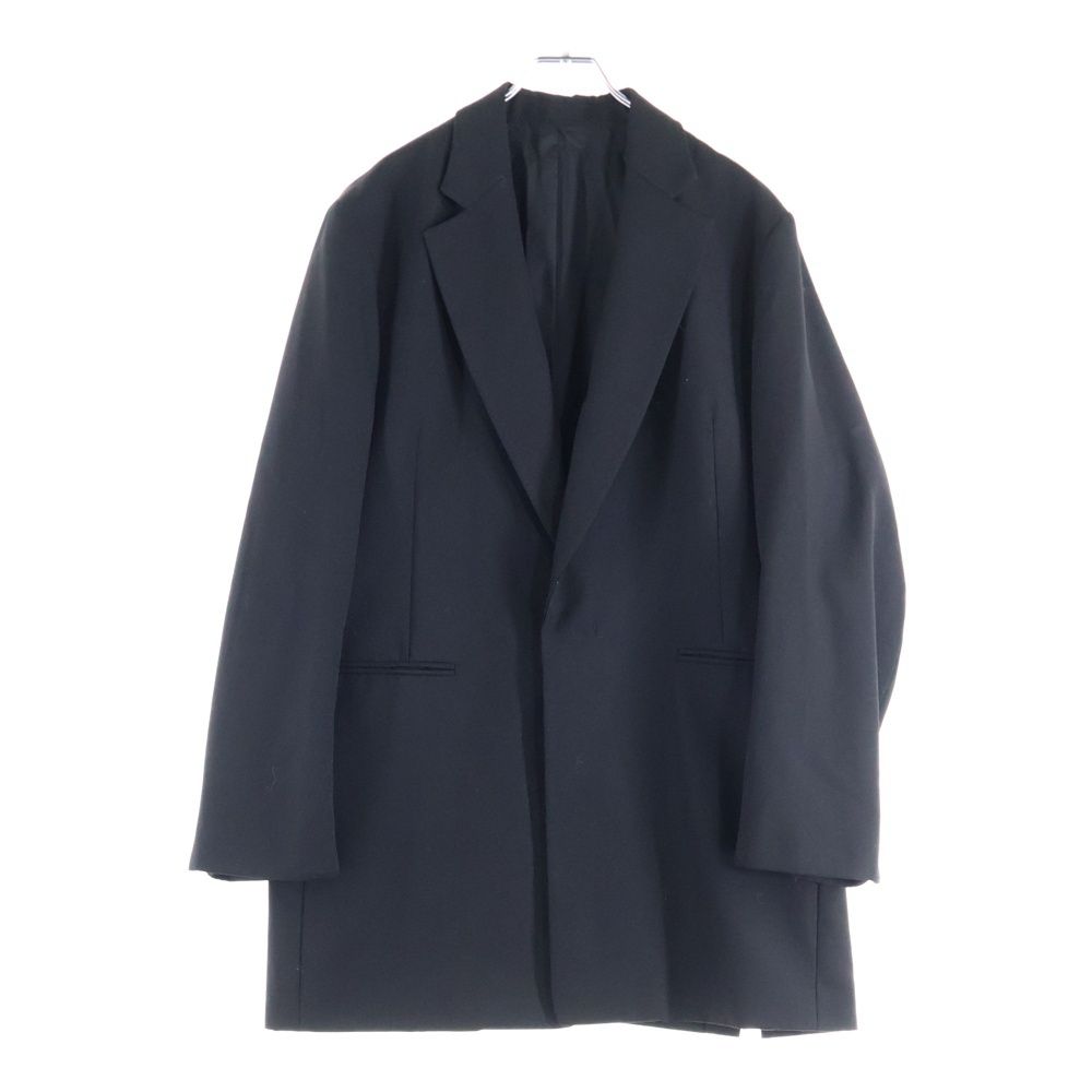 Lui's (ルイス) ウール混 比翼ボタン 1Bテーラードジャケット ブラック LUZ2012207A0005