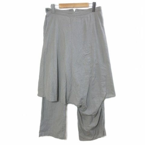 ヨウジヤマモトノアール YOHJI NOIR NV-P 16-029 パンツ レイヤード コットンリネン 1 S相当 グレー |X