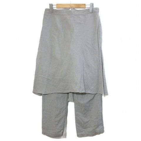 ヨウジヤマモトノアール YOHJI NOIR NV-P 16-029 パンツ レイヤード コットンリネン 1 S相当 グレー X