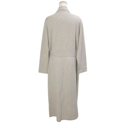 Laurence Tavernier L.TAVERNIER ウールカシミヤ ニットガウン ロング ベルテッド フランス製 S ベージュ X