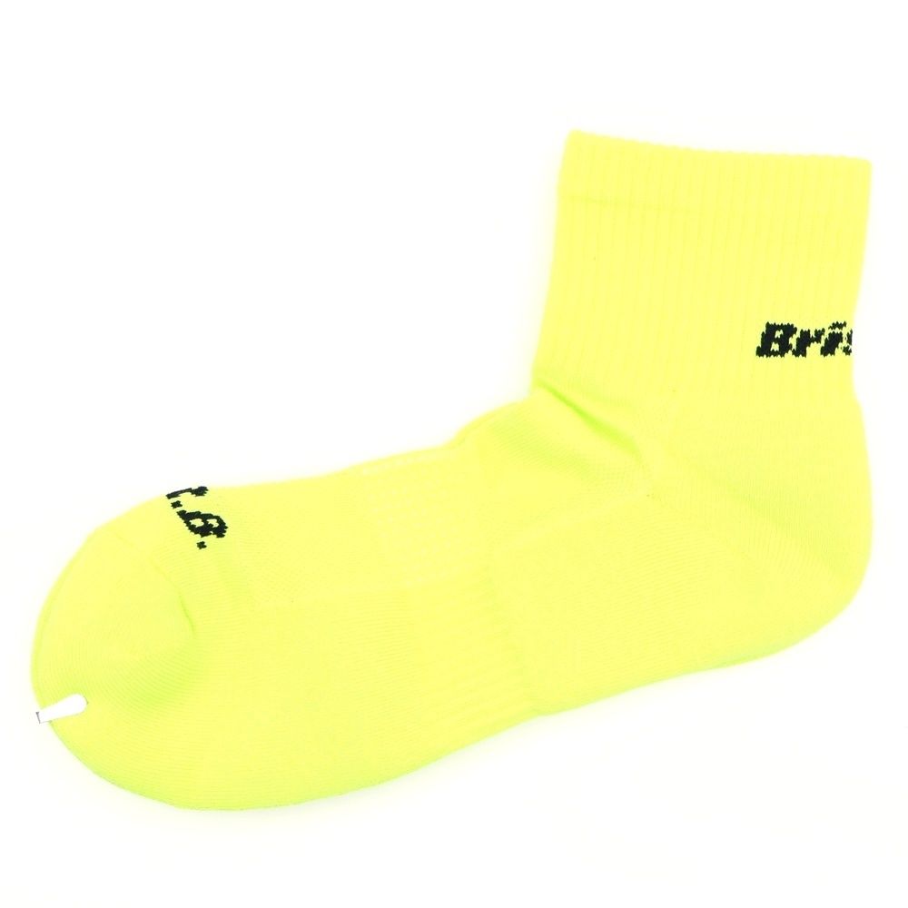 F.C.R.B./F.C.Real Bristol/FCRB (エフシーアールビー/エフシーレアルブリストル) 23AW FCRB SHORT SOCKS ロゴプリント ショートソックス イエロー FCRB-232108
