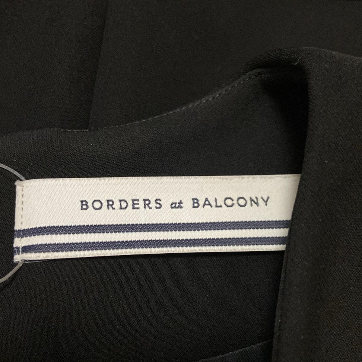 お値下げ　ボーダーズアットバルコニー38 フリル袖 ブラックワンピース BORDERS at BALCONY（ボーダーズアットバルコニー） ワンピース