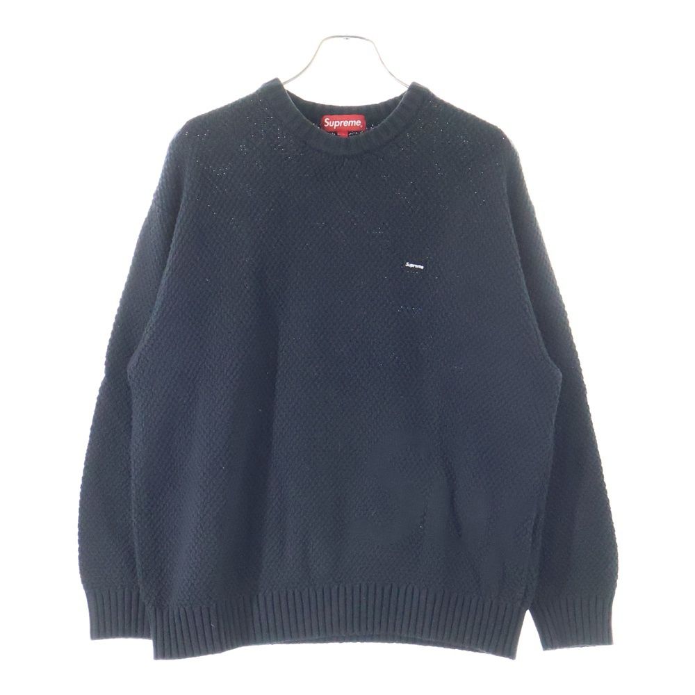 SUPREME シュプリーム 20 AW Textured Small Box Logo Sweater スモールボックスロゴ 長袖クルーネックニットセーター ブラック