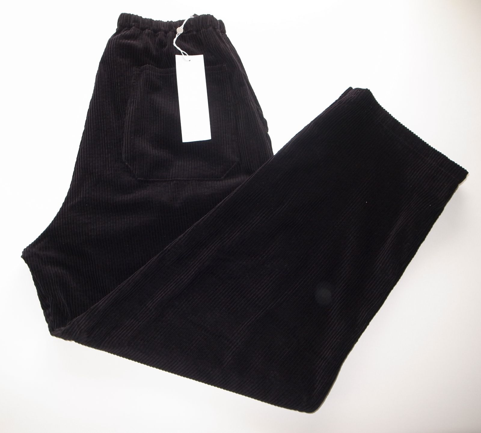 comoli コーデュロイドローストリングパンツ black size 3 25 AW