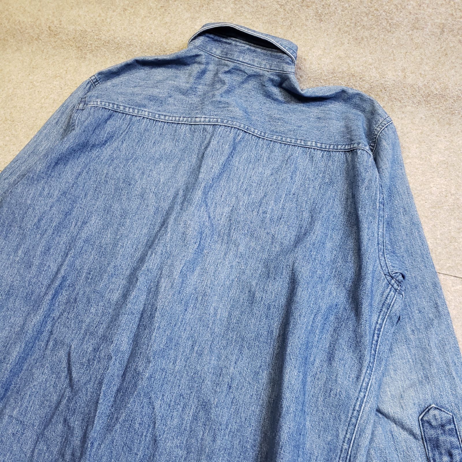 Ralph Lauren デニム シャツワンピース ロング丈 フロントボタン 胸