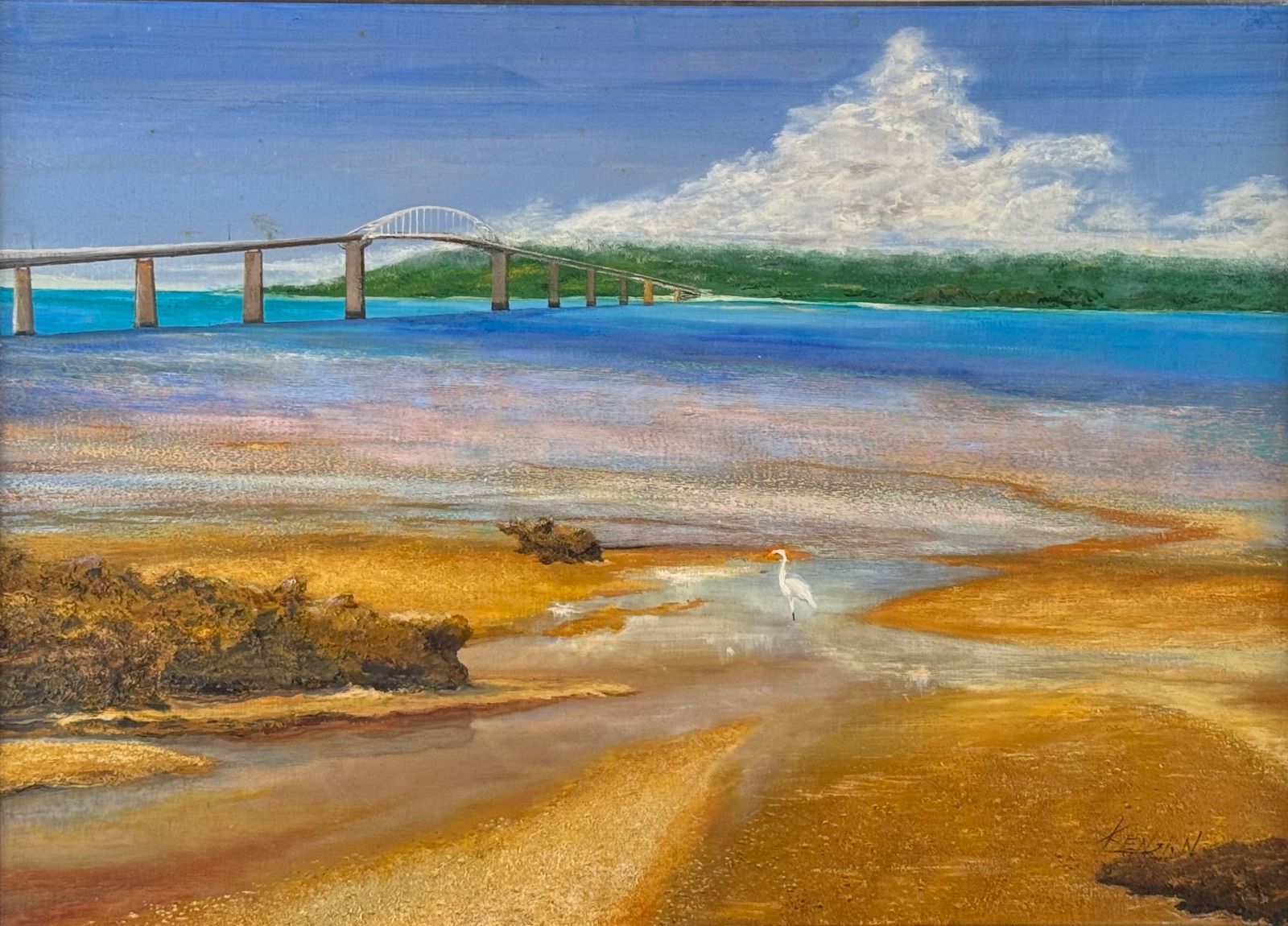 二宮研二 油彩 30号 大作 風景画 神奈川県出身 洋画家 日本美術家連盟