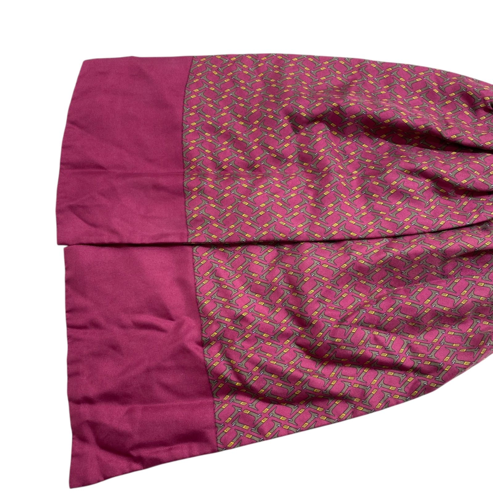 エルメス マルジェラ期 アスコットタイ 馬具 ブーツ柄 シルクスカーフ