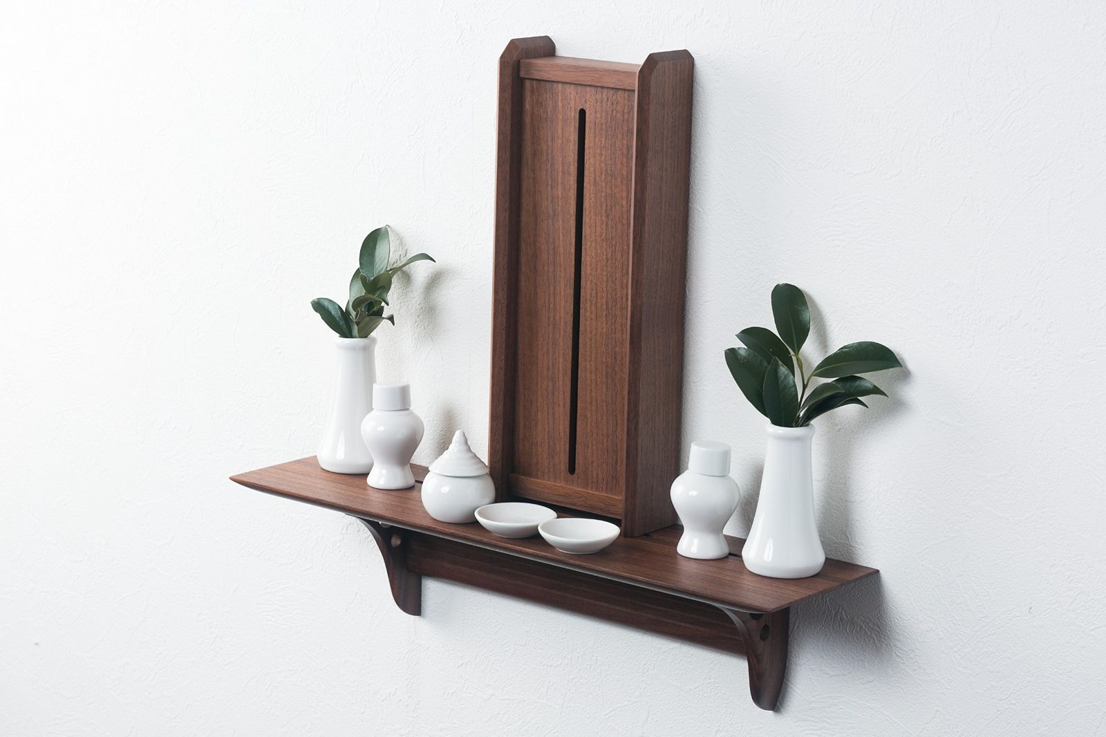 No 6 ウォールナット Kurumi Kagari 神具セット モダン神棚セット