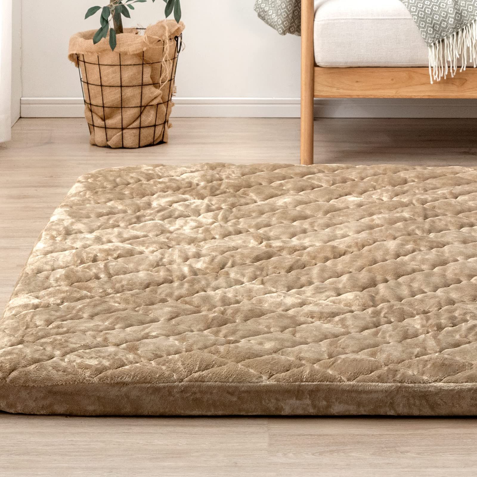 タンスのゲン ラグ 2.5畳 厚60 mm 洗えるカバーリング 高反発ラグ フランネル生地 抗菌 防臭 防ダニ ホットカーペット対応 滑り止め ラグマット カーペット 北欧 おしゃれ 86767