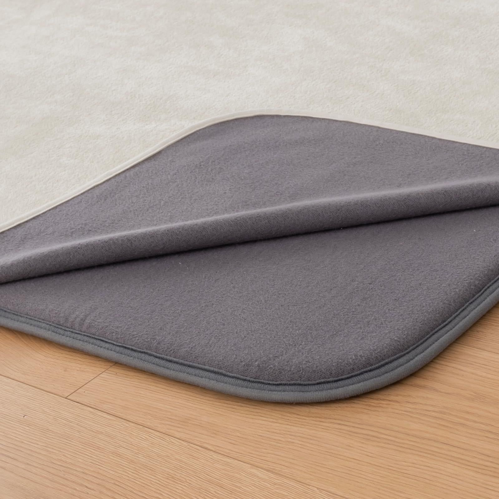 Softime カーペット アンダーラグ 厚20 mm 低反発ラグ 185 cm 約2畳 ラグマット 厚手 ラグ 下敷き ラグの下に敷くだけでボリュームアップ ふかピタ 両面滑り止め 防音 ラグクッション 底付き感軽減 保温 床暖房対応 抗菌