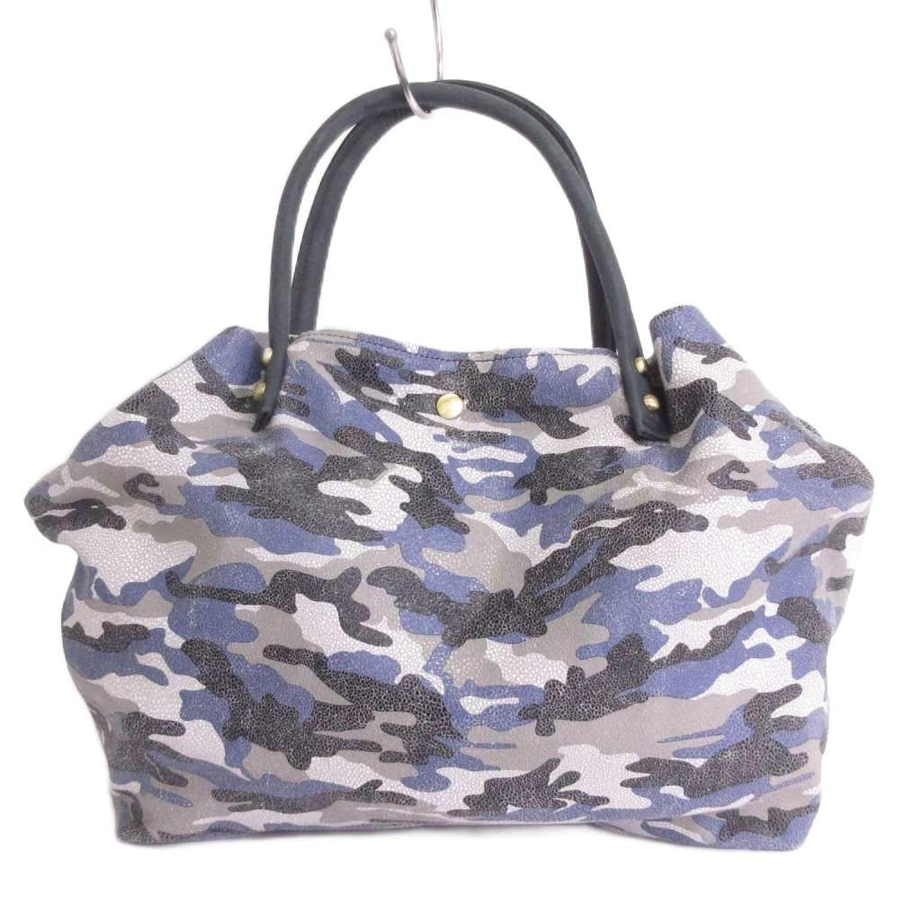 サンタフェ SANTA FE トートバッグ 肩掛け カモフラ 迷彩柄 青 ブルー 鞄