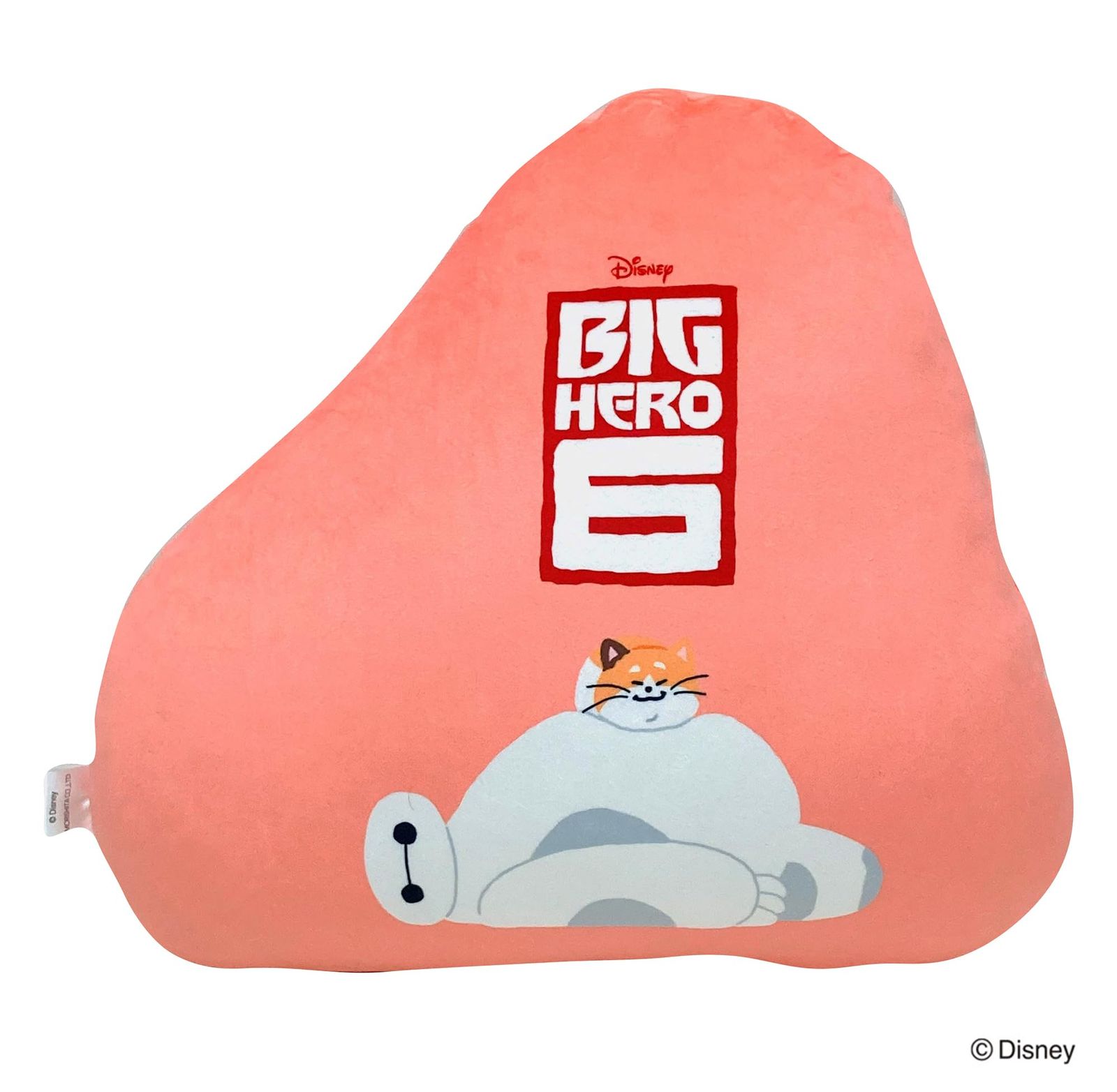 MORIPiLO ディズニー 抱き枕 (ベイマックス おやすみモチ ダイカットクッション) ぬいぐるみ グッズ 30x30x12cm レッド 椅子 背もたれ 昼寝枕 誕生日 プレゼント 可愛い 柔らかめ Disney [ベイマック